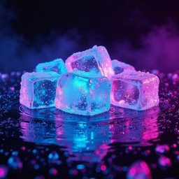 Free Neon Ice Cubes Image - Ice, Cyan, Neon | Download at StockCake