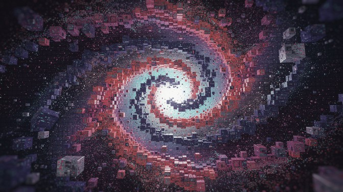 Free Cyan Vortex Flow Image - Pixel, Art, Vortex | Download at StockCake