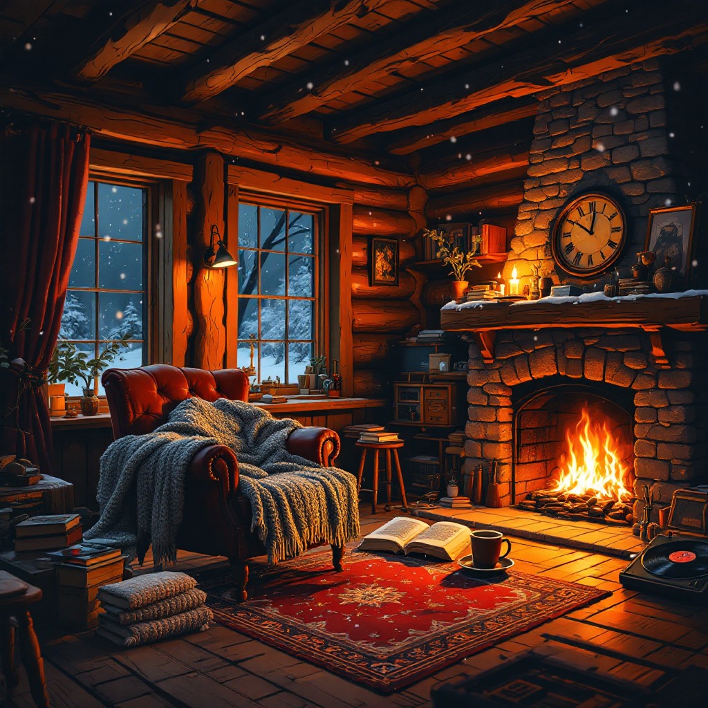 Fireside Rocking Chair Reading Free Fireside Reading Retreat Image - Cozy, Cabin, Fireplace | Download ...