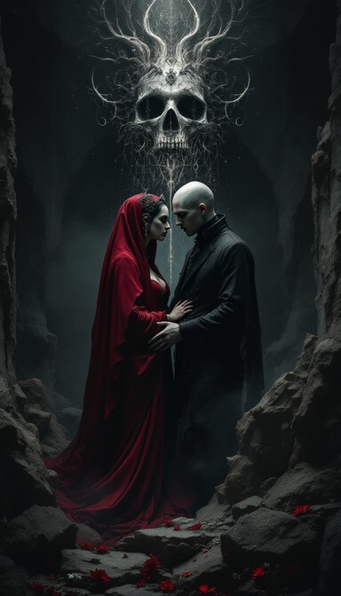 Free Dark Eternal Embrace Image - Gothic, Macabre, Skull | Download at ...