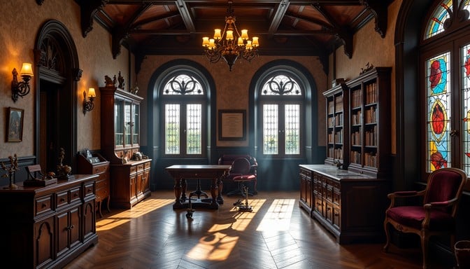 Free Gothic Library Interior Image - Gothic, Library, Interior ...