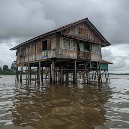 Stilted Community Free Stilted Waterfront Home Image - Stilted, House, Water | Download ...