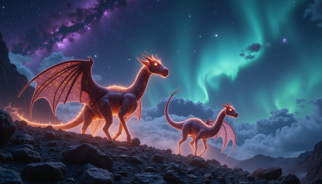 Free Dragons under aurora Image - Dragons, Aurora, Fantasy | Download ...