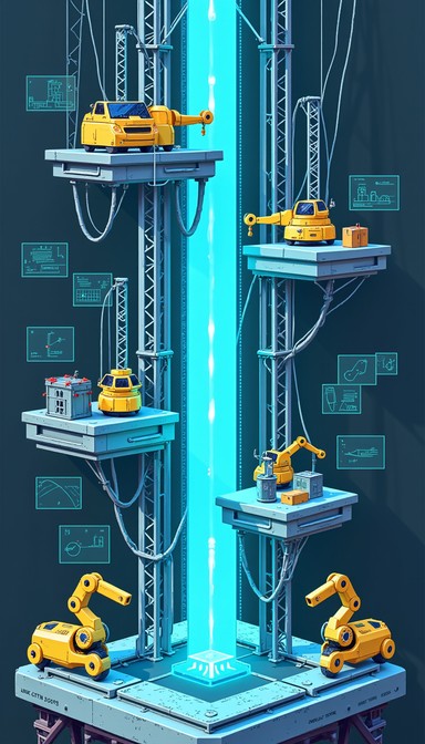 Free Automated Future Construction Image - Pixelart, Futuristic ...