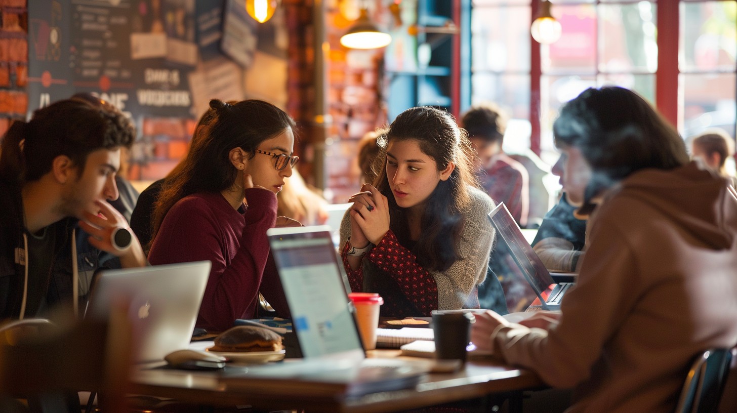 Free Cafe Study Session Image - Cafe, Students, Studying | Download at ...