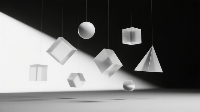 Free Floating Geometric Forms Image - Geometric, Minimal, Abstract ...