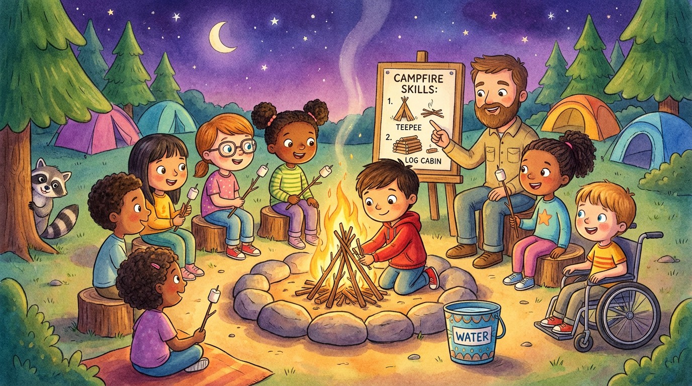 Free Campfire Learning Night Image - Campfire, Children, Camping ...
