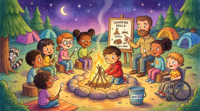 Free Campfire Learning Night Image - Campfire, Children, Camping ...