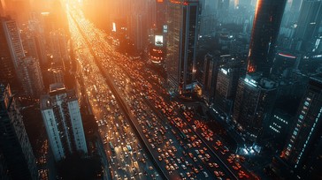 Free Bustling City Traffic Image - City, Traffic, Sunset | Download at ...
