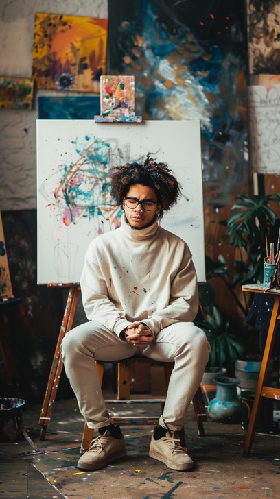 Artist L Free Artist in Studio Image - Artist, Studio, Painting | Download at ...