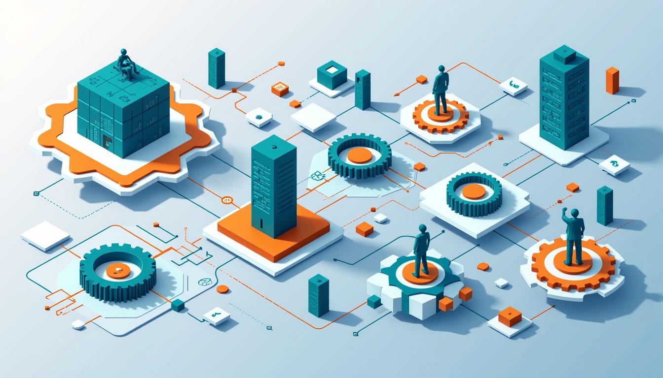 Free Connected Business Ecosystem Image - Isometric, Technology ...