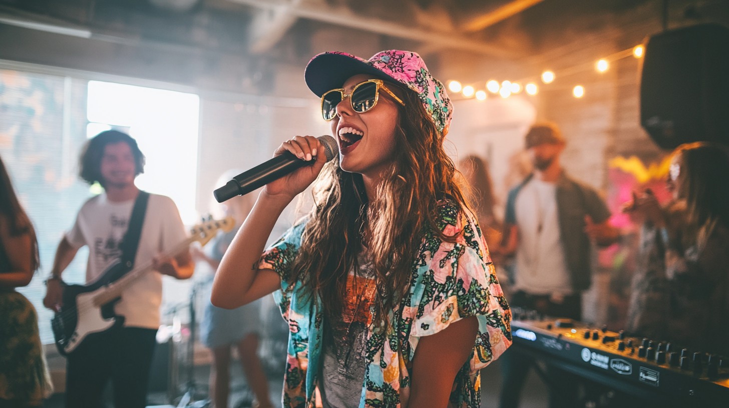 Free Singer enjoys performance Image - Singer, Performance, Party ...