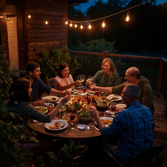 Free Golden Hour Feast Image - Sunset, Gathering, Meal | Download at ...