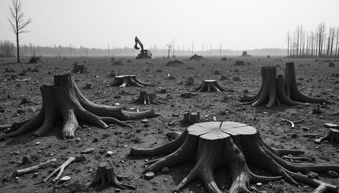 Free Stumps remain behind Image - Deforestation, Stumps, Logging ...