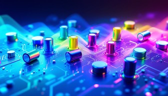 Free Glowing Circuit Components Image - Electronics, Capacitors, Neon ...