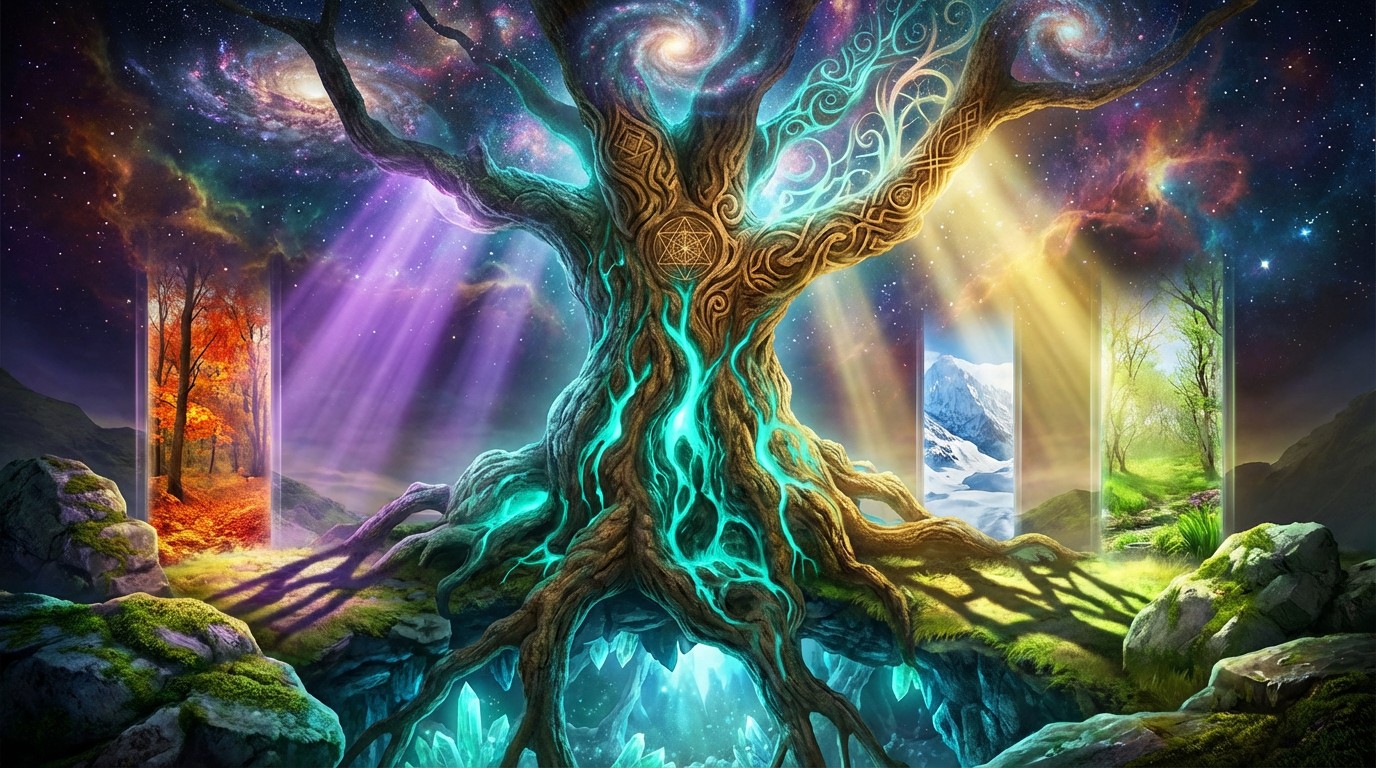 Free Glowing Mystical Tree Image - Tree, Cosmic, Fantasy | Download at ...