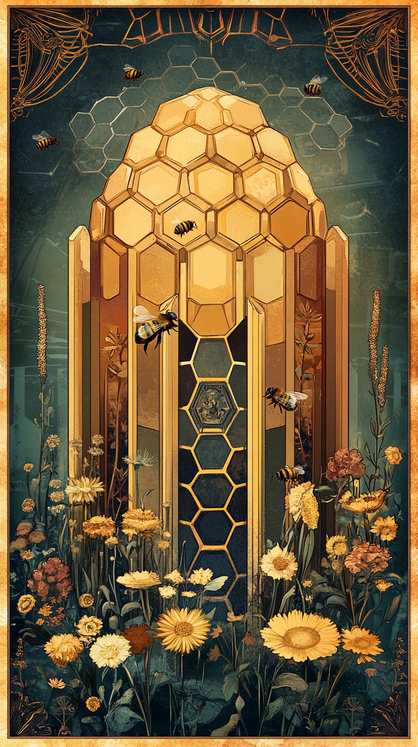 Free Beehive Artwork Detail Image - Artwork, Bees, Beehive | Download ...