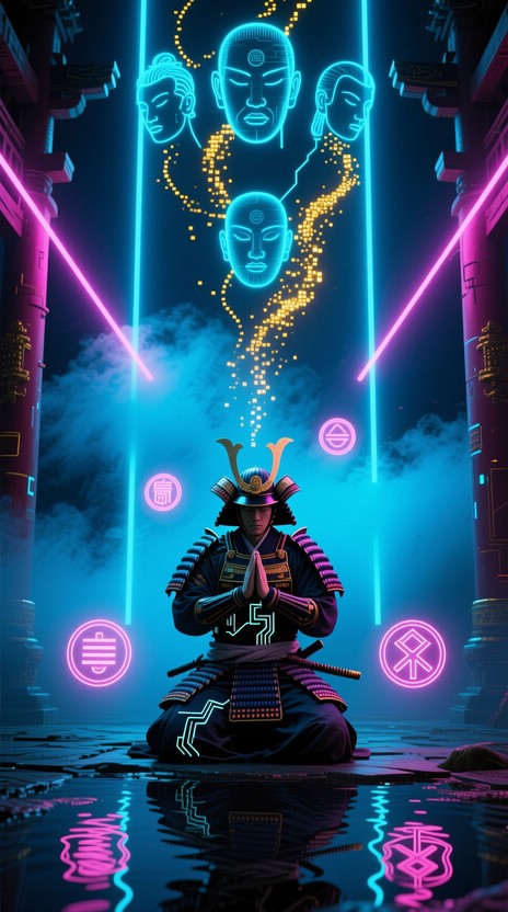 Free Cyberpunk Samurai Ritual Image - Cyberpunk, Samurai, Warrior ...
