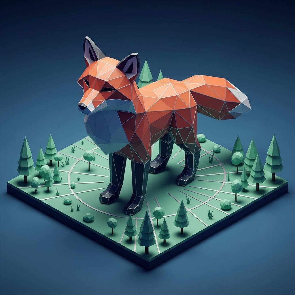 Fox Polyhaft Free Low-Poly Fox World Photo - Fox, Geometric, Lowpoly | Download at ...