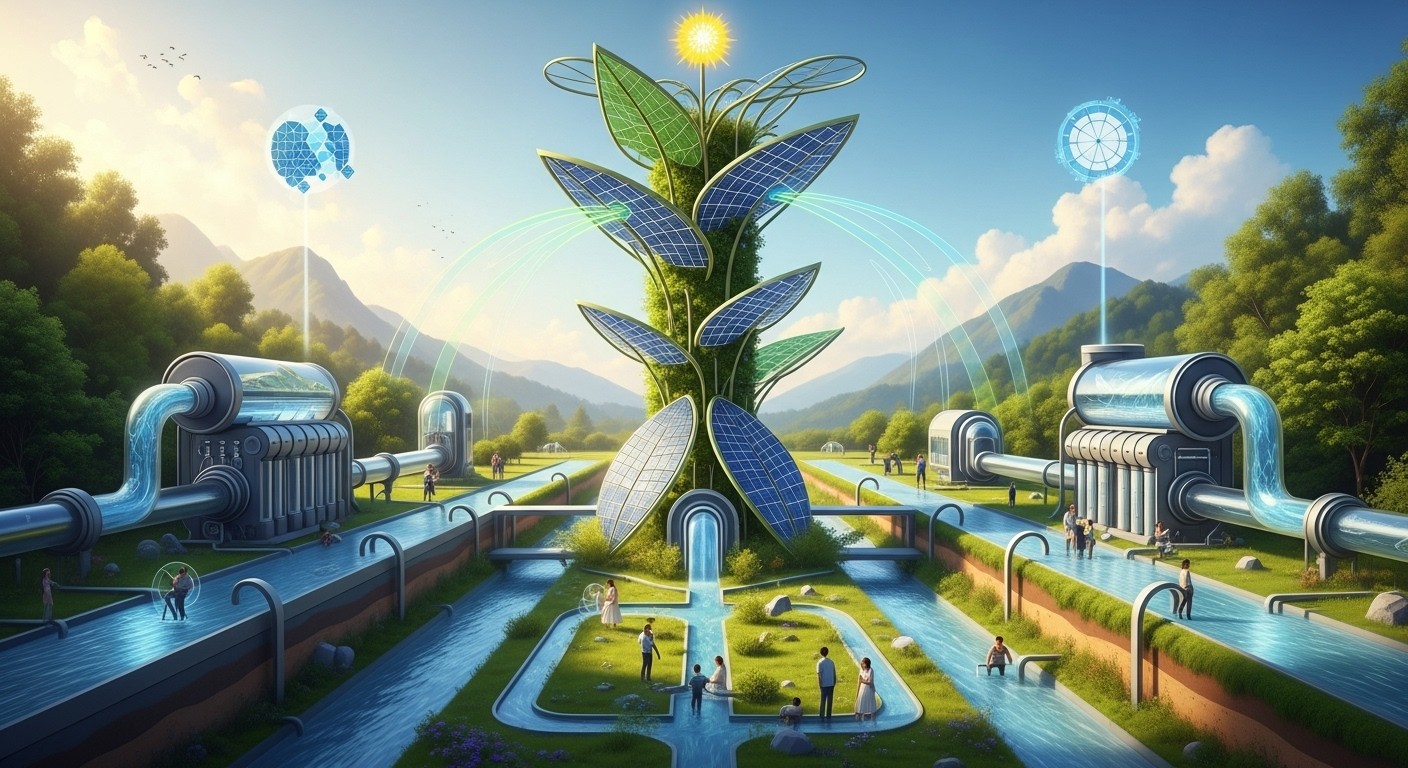 Free Sustainable Technology Harmony Image - Futuristic, Sustainable ...