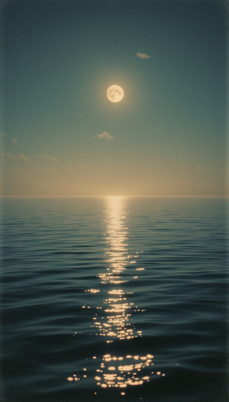 Moon Flection Free Moonlit Ocean Reflection Image - Moonlight, Ocean, Seascape ...