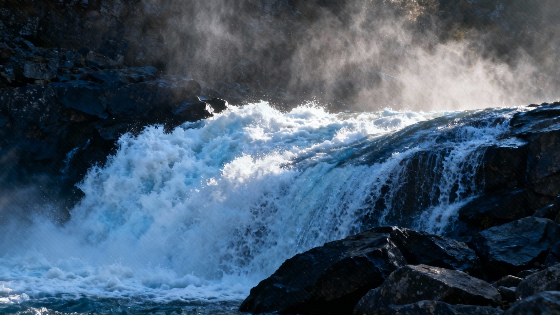 White Shell Rushing River Free Rushing White Waters Image - Waterfall, Cascade, Nature | Download ...