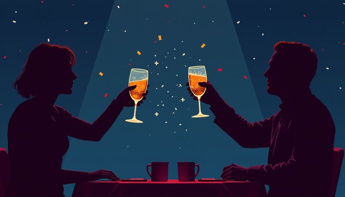 Free Midnight Toast Silhouettes Image | Download at StockCake