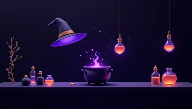 Witchy Computer Workspaces Free Magical Witch Workspace Image - Witch, Magical, Cauldron ...