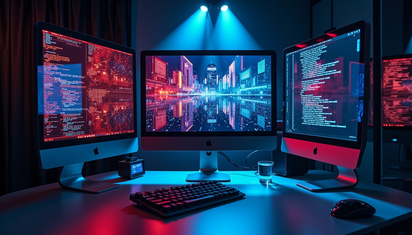 Free Cyberpunk Coding Station Image - Cyberpunk, Code, Programming ...
