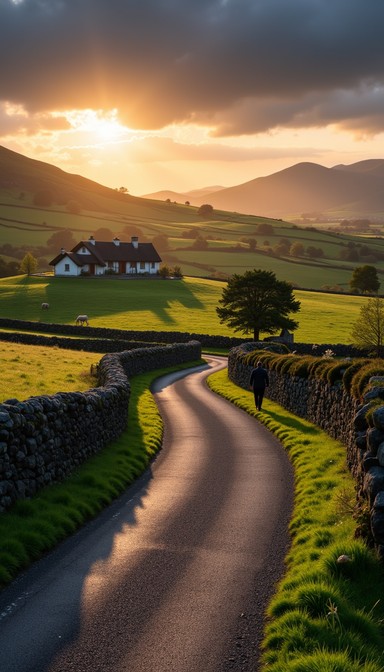 Free Sunset rural path Image - Sunset, Countryside, Road | Download at ...