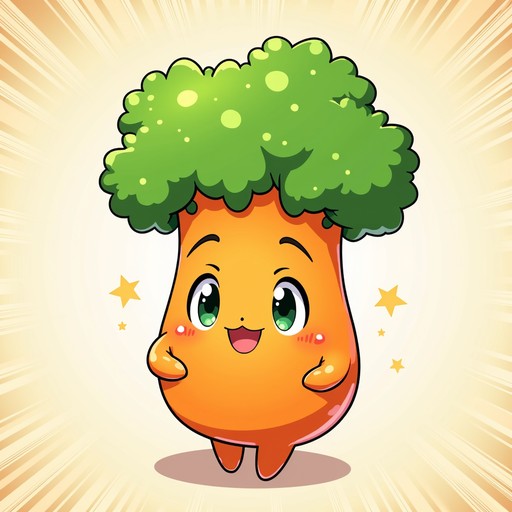 Free Happy Broccoli Friend Image - Broccoli, Vegetable, Chibi ...
