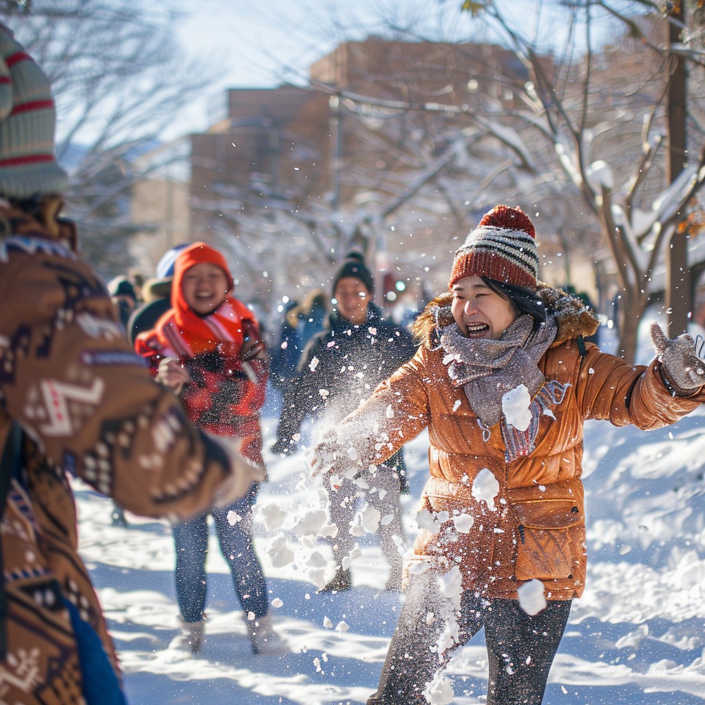 Free Snowball Fight Fun Image - Winter, Snow, Fun | Download at StockCake
