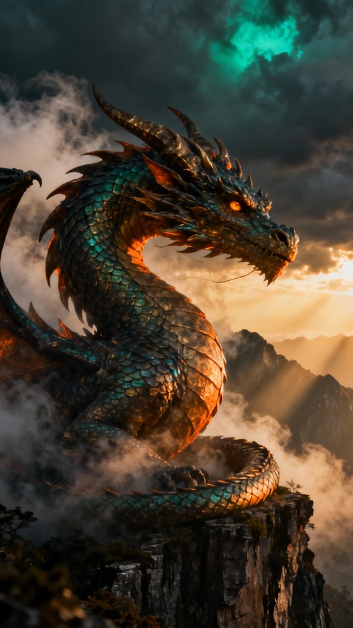 Free Majestic Dragon Emerges Photo - Dragon, Fantasy, Mythical ...