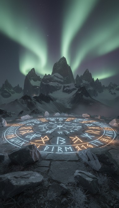 Free Aurora Mountain Ritual Image - Mountains, Aurora, Runes | Download ...