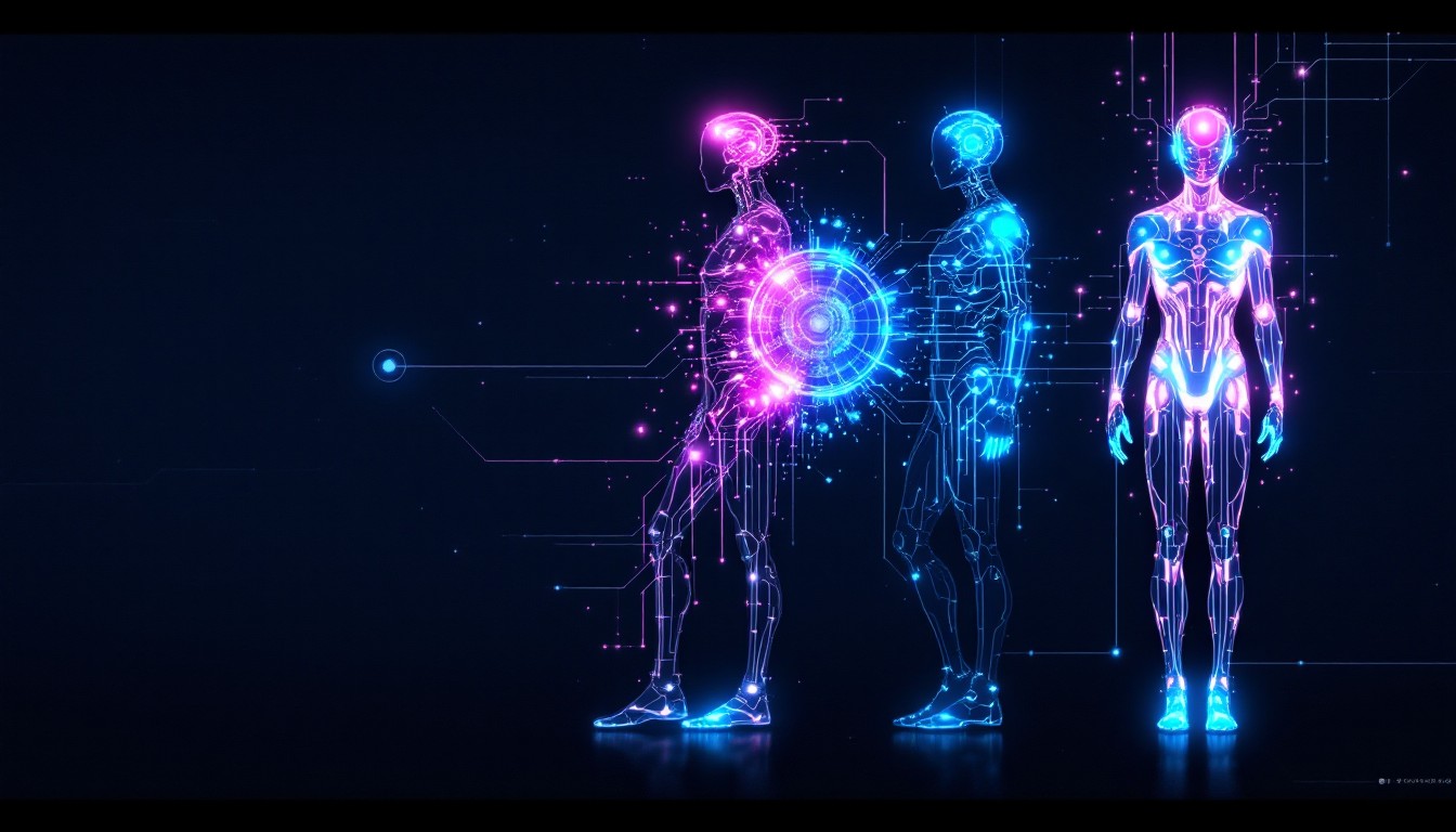 （激レア）becoming human through Art Download Human Evolution Journey Image - Transhuman, Cyborg