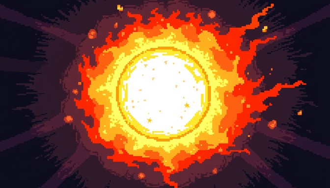 Free Fiery Pixel Portal Image - Portal, Flames, Pixel | Download at ...