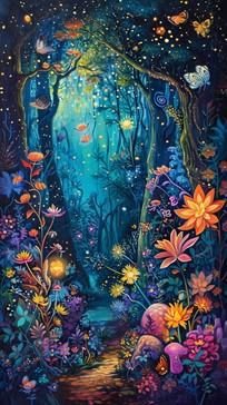 Free Enchanted Forest Scene Image - Enchanted, Forest, Magical ...