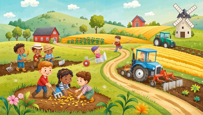 Free Farm Through Time Image - Watercolor, Farm, Evolution | Download ...