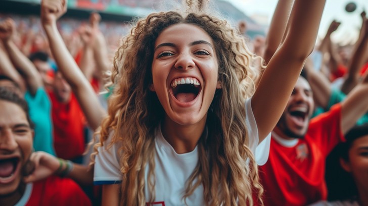 Free Euphoric Victory Cheer Image - Woman, Cheering, Esports | Download ...