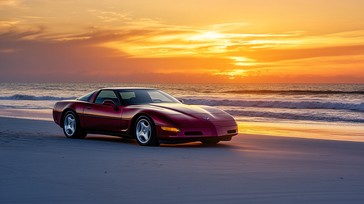 Free Sunset Beach Drive Image - Sunset, Beach, Car | Download at StockCake