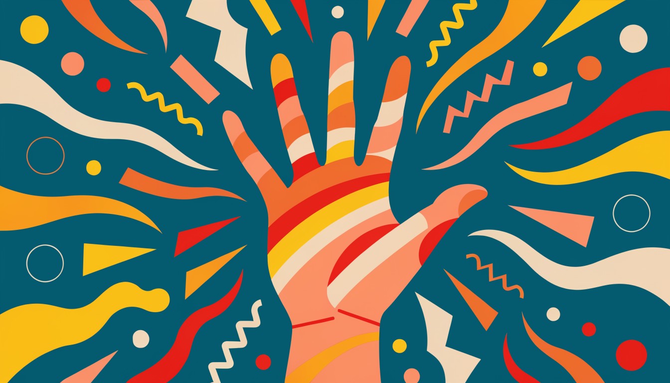 Free Geometric Hand Illustration Image - Hand, Illustration, Vector ...