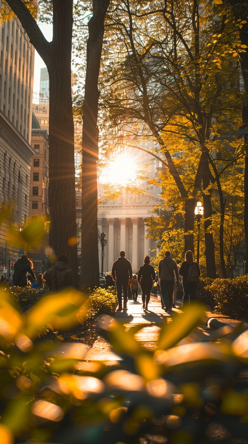 Free Urban Autumn Stroll Image - Autumn, Sunlight, City | Download at ...