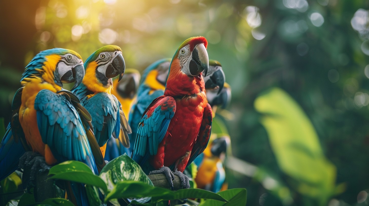 Free Colorful Parrots Gathering Image - Parrots, Macaws, Colorful ...