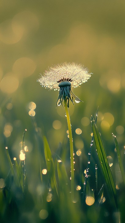 Free Dandelion in Dew Image - Dandelion, Dew, Sunlight | Download at ...