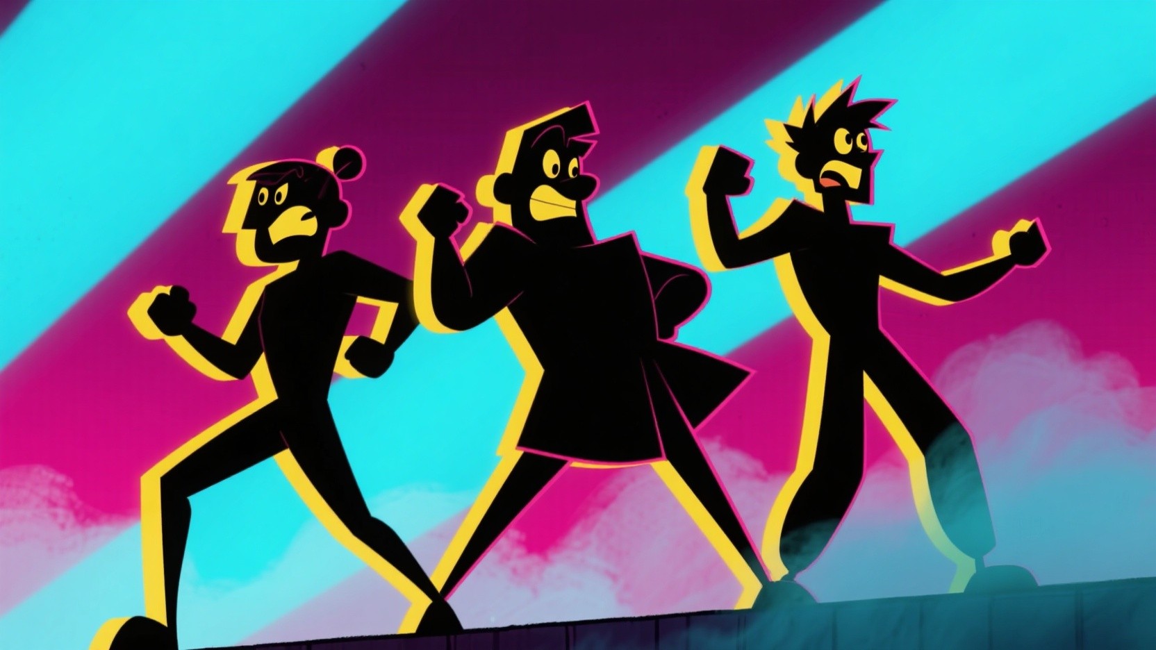 Free Dynamic Cartoon Action Photo - Cartoon, Action, Silhouettes ...