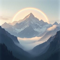 Free Misty Mountain Rainbow Image - Mountains, Rainbow, Mist | Download ...