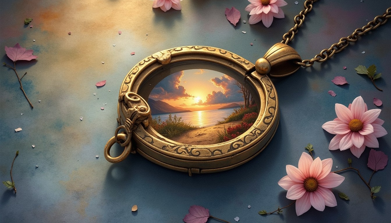 Free Sunset Memory Locket Image - Pendant, Sunset, Golden | Download at ...