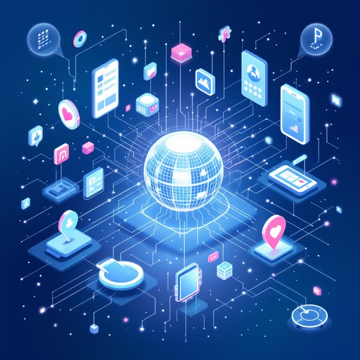 Free Connected Digital Ecosystem Image - Technology, Digital, Network ...