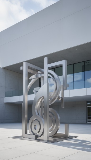 Free Geometric Steel Installation Image - Sculpture, Abstract ...