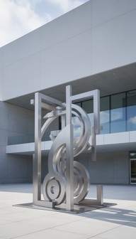 Free Geometric Metal Art Image - Sculpture, Abstract, Steel | Download ...